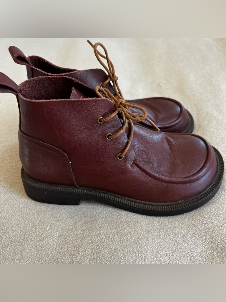 Dwarves Handmade Leather Lace Up Ankle Boots Brown Size 7 — image 4 of 8
